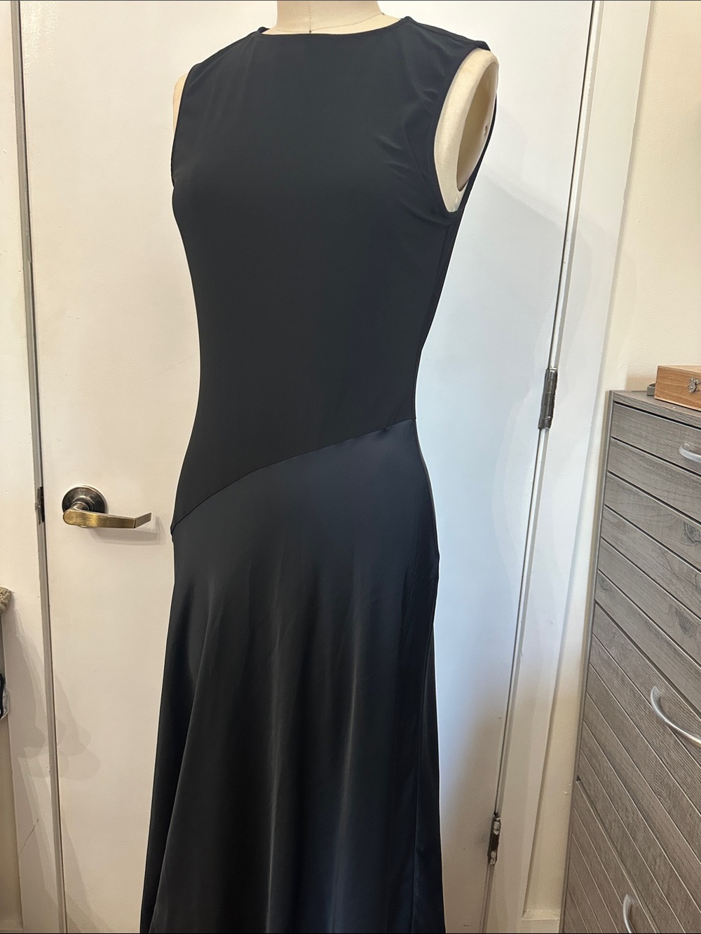Classic Black Sleeveless A-Line Dress